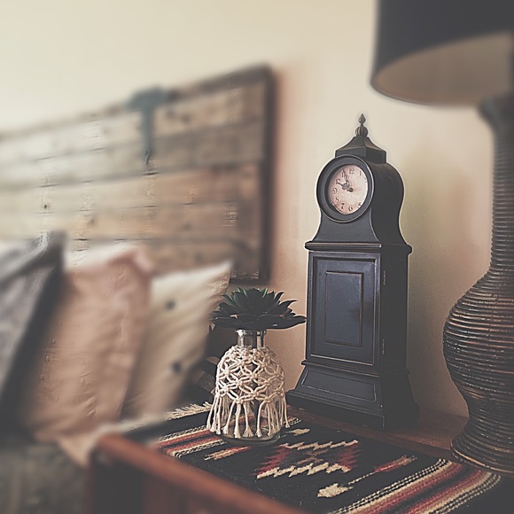 Faux Echeveria Succulent MacramΓ© Glass Bottle HPπ΅ - Picture 11 of 12